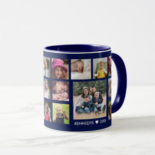 Erstellen Sie Ihren eigenen 22-Collage-Familiennam Tasse