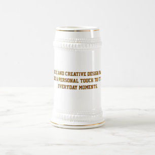 Erstellen Sie Ihren eigenen 22oz weißen und golden Bierglas