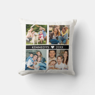 Erstellen Sie Ihren eigenen 4-Collage-Familienname Kissen