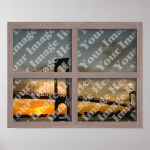 Erstellen Sie Ihren eigenen 4-Felder-Fensterrahmen Poster