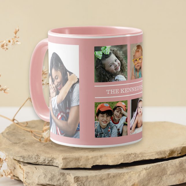 Erstellen Sie Ihren eigenen 6-Collage-Familienname Tasse (Von Creator hochgeladen)