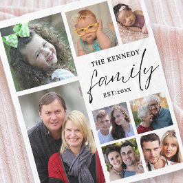 Erstellen Sie Ihren eigenen 8-Collage-Familienname Fleecedecke