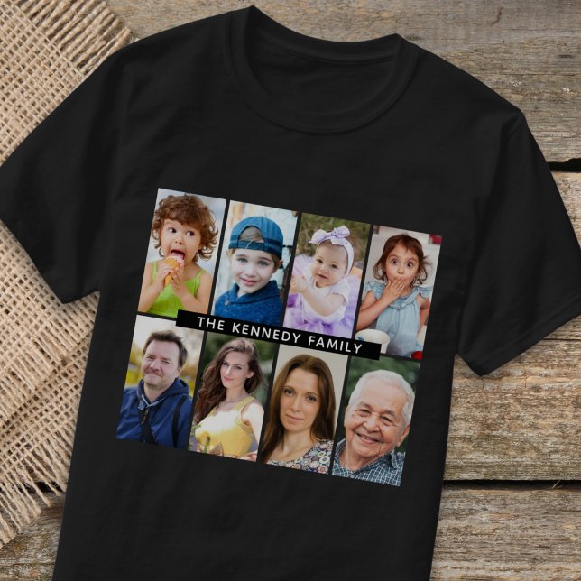 Erstellen Sie Ihren eigenen 8-Collage-Familienname T-Shirt (Von Creator hochgeladen)