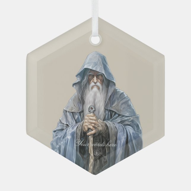 Erstellen Sie Ihren eigenen alten Assistenten Ornament Aus Glas (Vorderseite)