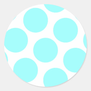 Erstellen Sie Ihren eigenen Aqua Polka Dot Runder Aufkleber