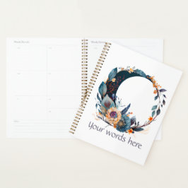 Erstellen Sie Ihren eigenen Aquamarinen und golden Planer