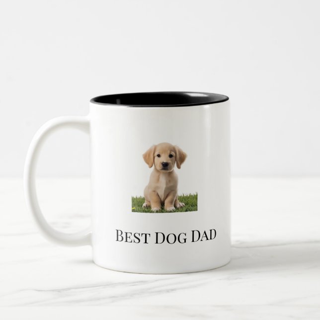 "Erstellen Sie Ihren eigenen" besten Hund-Vater-Ta Zweifarbige Tasse (Links)