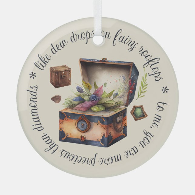 Erstellen Sie Ihren eigenen Besten Schatz Ornament Aus Glas (Vorderseite)