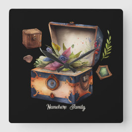 Erstellen Sie Ihren eigenen Besten Schatz Quadratische Wanduhr