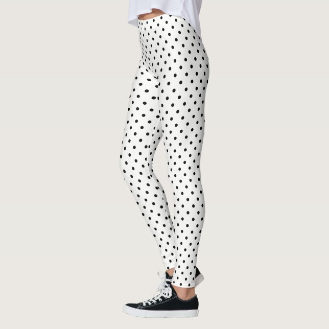 Erstellen Sie Ihren eigenen Black Polka Dot Leggings (Links)