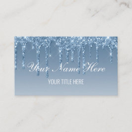 Erstellen Sie Ihren eigenen blauen Drilling-Glitze Visitenkarte