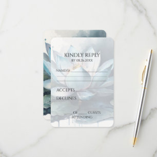 Erstellen Sie Ihren eigenen blauen Vintagen Wasser RSVP Karte