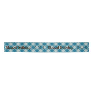 Erstellen Sie Ihren eigenen Blue Gingham Satinband