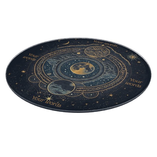 Erstellen Sie Ihren eigenen Blue & Gold Celestial  Schneidebrett (Ecke)