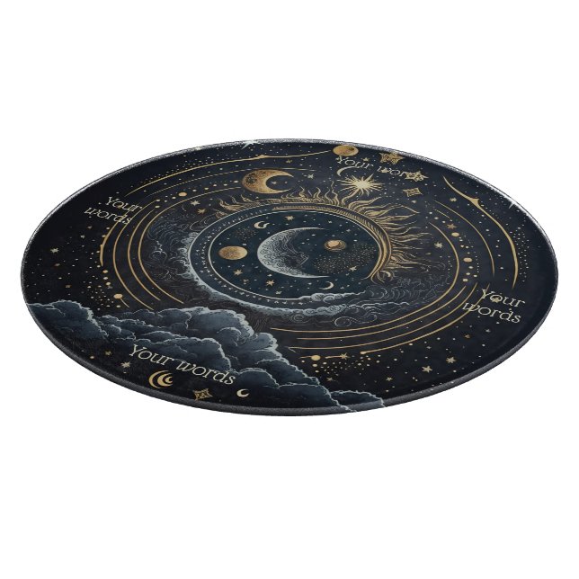Erstellen Sie Ihren eigenen Blue & Gold Celestial  Schneidebrett (Ecke)