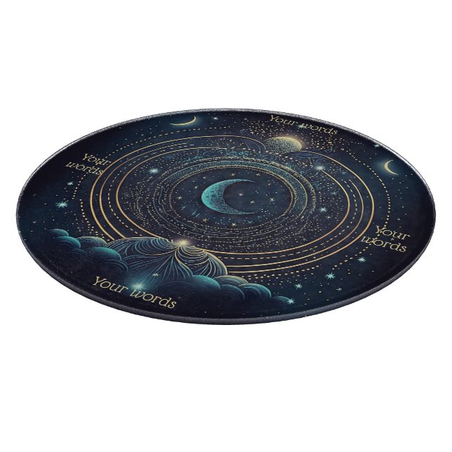 Erstellen Sie Ihren eigenen Blue & Gold Celestial  Schneidebrett (Ecke)