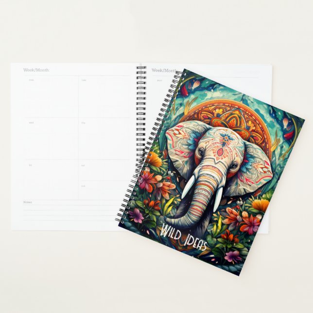 Erstellen Sie Ihren eigenen Blumenelephant Mandala Planer (Anzeige)