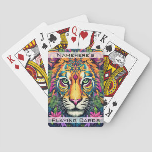 Erstellen Sie Ihren eigenen Blumenstamm Tiger Spielkarten