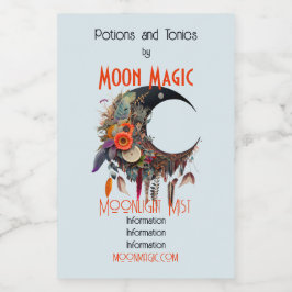 Erstellen Sie Ihren eigenen Boho 3D Blumenmond Weinetikett