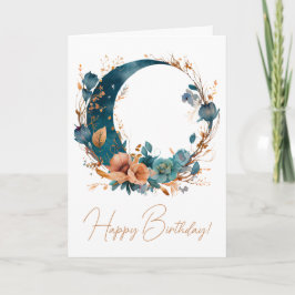 Erstellen Sie Ihren eigenen Boho Aquamarin & Peach Feiertagskarte