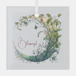 Erstellen Sie Ihren eigenen Boho Blumenmoon Ornament Aus Glas