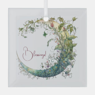 Erstellen Sie Ihren eigenen Boho Blumenmoon Ornament Aus Glas