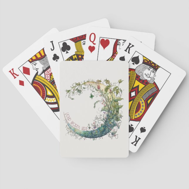 Erstellen Sie Ihren eigenen Boho Blumenmoon Spielkarten (Rückseite)