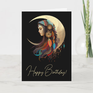Erstellen Sie Ihren eigenen Boho Crescent Moon & F Feiertagskarte