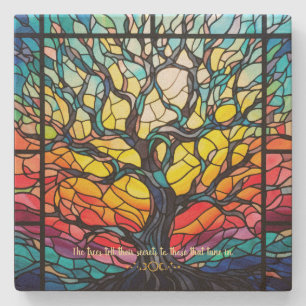 Erstellen Sie Ihren eigenen Buntglas-Sonnenaufgang Steinuntersetzer