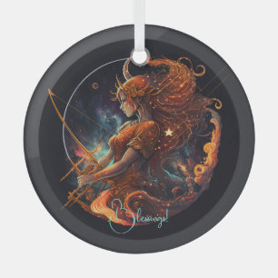 Erstellen Sie Ihren eigenen Celestial Sagittarius  Ornament Aus Glas