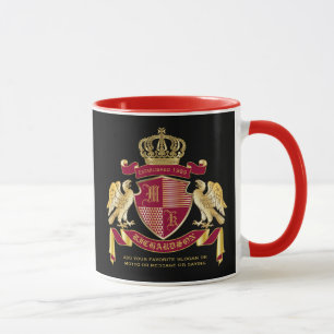 Erstellen Sie Ihren eigenen Coat des Arms Red Gold Tasse