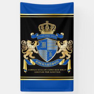 Erstellen Sie Ihren eigenen Coat von Arms Blue Gol Banner