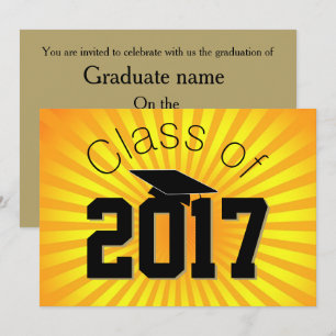 Erstellen Sie Ihren eigenen Coolen Abschluss Einla Einladung