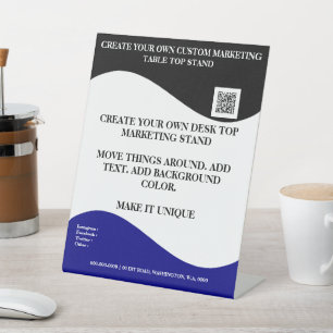 Erstellen Sie Ihren eigenen Desktop-Marketing-Stan Sockelschild