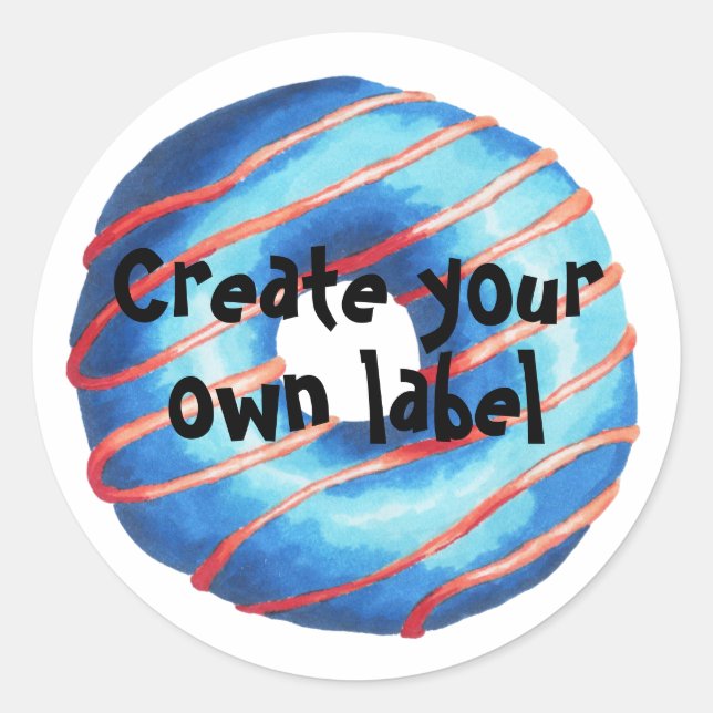 Erstellen Sie Ihren eigenen Donut Classic Round St Runder Aufkleber (Vorderseite)