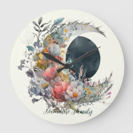 Erstellen Sie Ihren eigenen dunklen und hellen flo Große Wanduhr