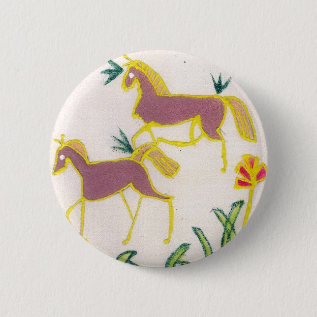 Erstellen Sie Ihren eigenen Einhorn Flora Power Ni Button (Vorderseite)