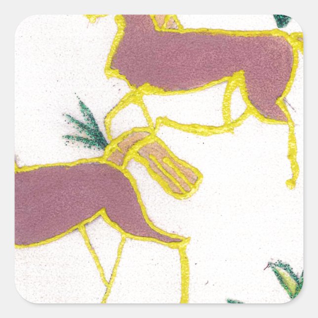 Erstellen Sie Ihren eigenen Einhorn Flora Power Ni Quadratischer Aufkleber (Vorderseite)