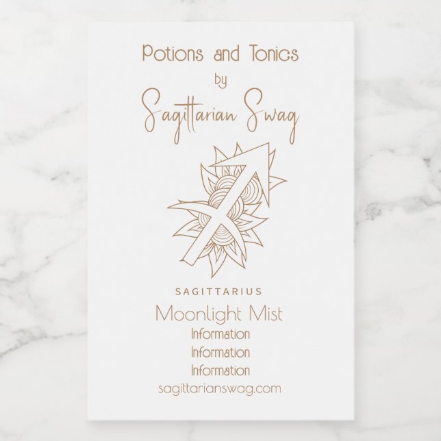 Erstellen Sie Ihren eigenen eleganten Gold & White Weinetikett (Einzelnes Label)