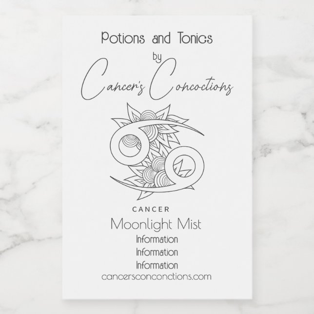 Erstellen Sie Ihren eigenen eleganten Schwarz-Weiß Weinetikett (Einzelnes Label)