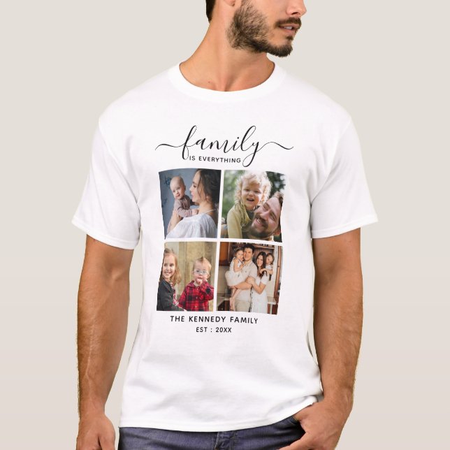 Erstellen Sie Ihren eigenen Familiennamen 4 Foto C T-Shirt (Vorderseite)