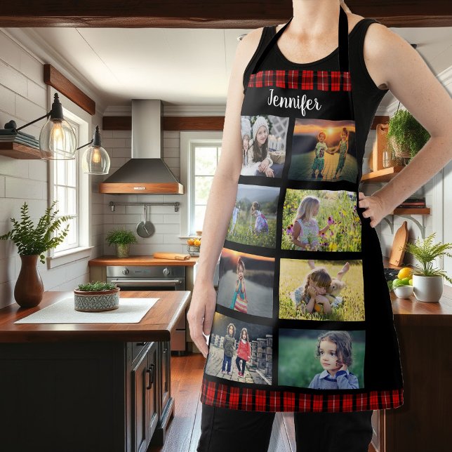 Erstellen Sie Ihren eigenen Familiennamen für das  Schürze (Create your own family photo collage name apron. Very personal and unique family photo apron.)