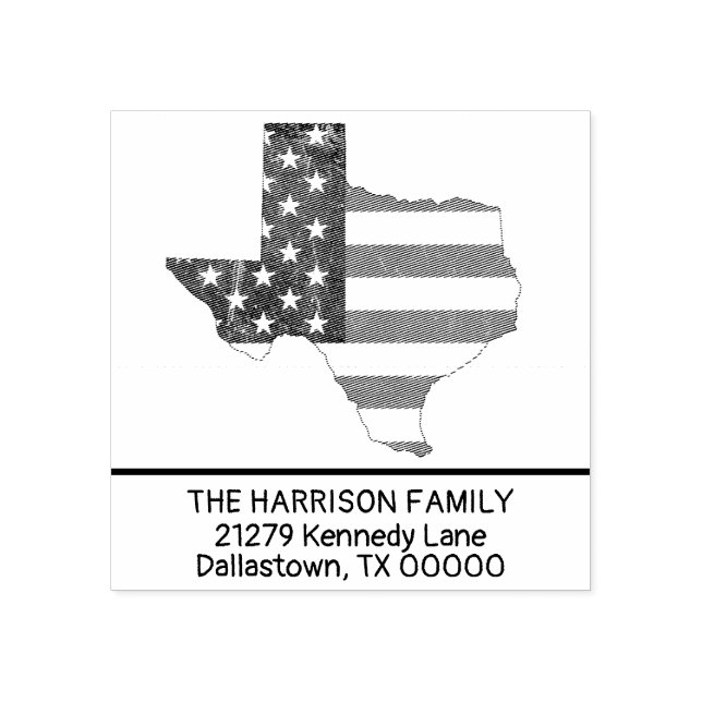 Erstellen Sie Ihren eigenen Familiennamen Texas Rü Gummistempel (Prägung)