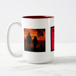 Erstellen Sie Ihren eigenen Familiennamen und Ihr  Zweifarbige Tasse