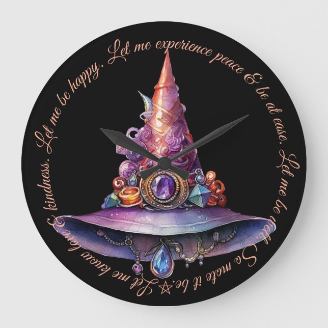 Erstellen Sie Ihren eigenen farbenfrohen Schmuck H Große Wanduhr (Vorderseite)