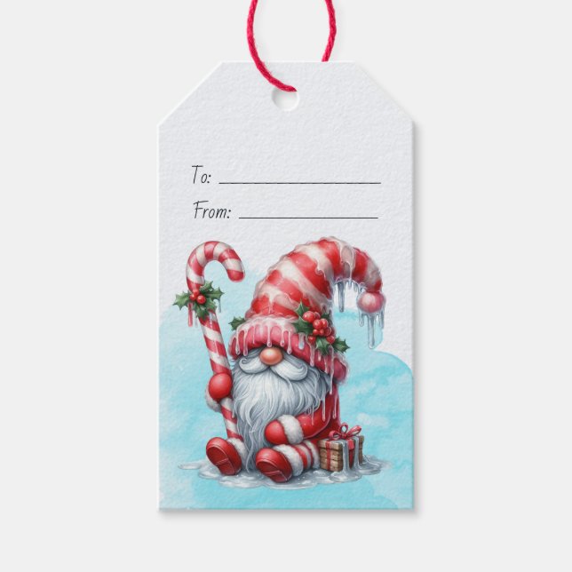 Erstellen Sie Ihren eigenen festen Peppermint Weih Geschenkanhänger (Vorderseite)