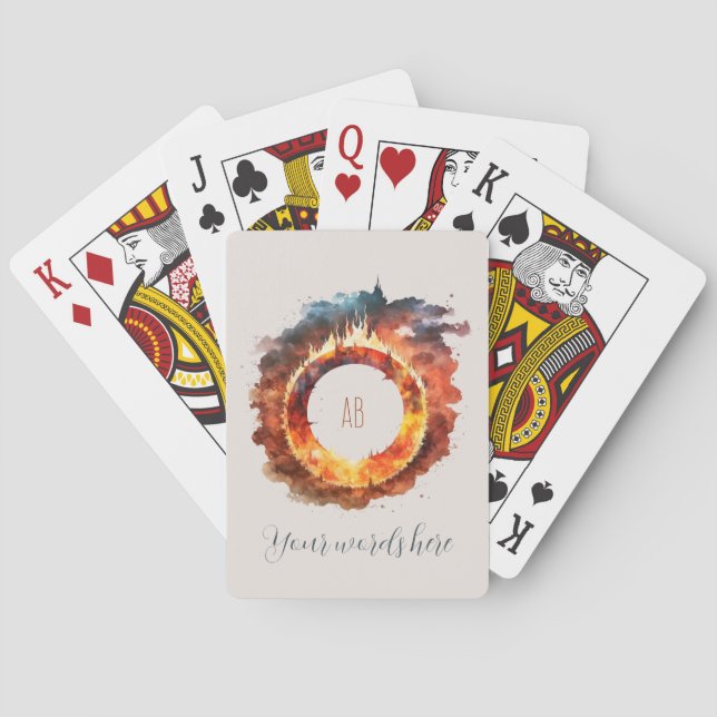 Erstellen Sie Ihren eigenen Feuerring Spielkarten (Rückseite)