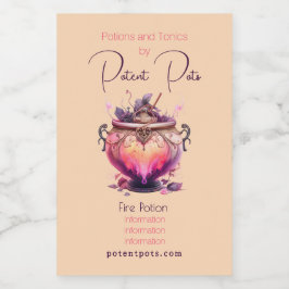 Erstellen Sie Ihren eigenen Feuertränk Kauldron Ap Lebensmitteletikett