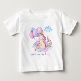 Erstellen Sie Ihren eigenen Floating Unicorn Gebur Baby T-shirt