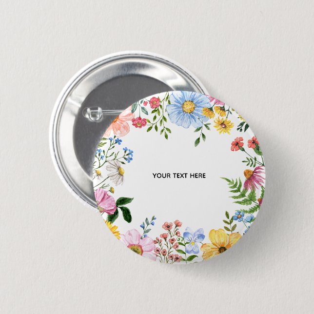 Erstellen Sie Ihren eigenen floralen Button (Vorne & Hinten)
